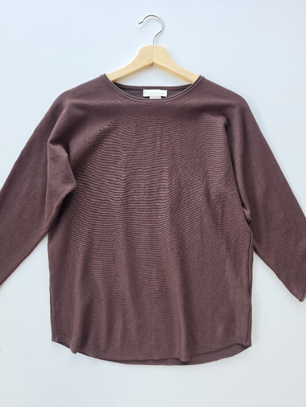 Cynthia Rowley Chocolate Brown Batwing Sleeve Knit Top